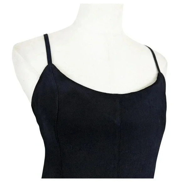 MINKPINK Black Fit & Flare Dress Size M Corset Tie Back Skater Cocktail Dress - Picture 3 of 8